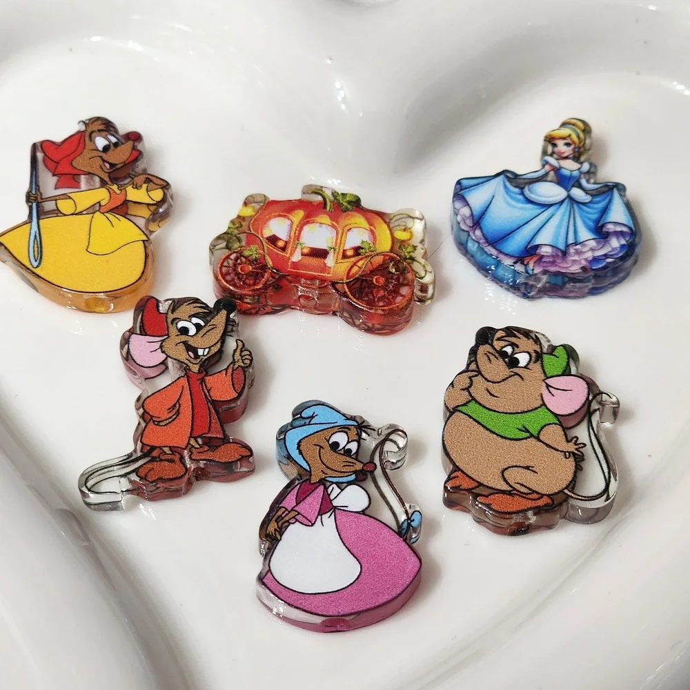 Princess Mouse Beads 6 Pc Focal Beads Beaded Pen Acrylic Jewelry Making Craft